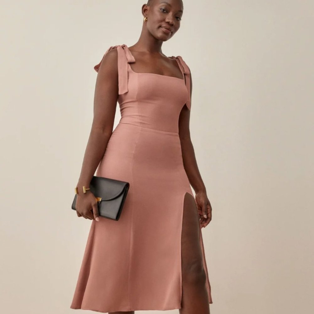 Reformation Twilight Dress in Praline NWT